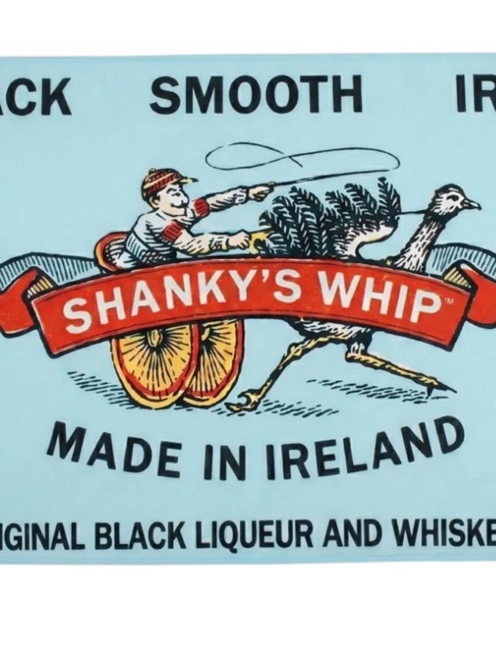 Shanky's Whip Vintage Style flag - Red & Light Blue